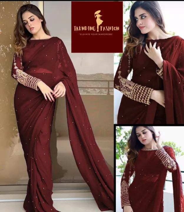 Fancy%20Stitched%20Saree%20for%20Girls%20%E2%80%93%20Embroidered%20Silk%20&%20Chiffon%20-%20Image%204