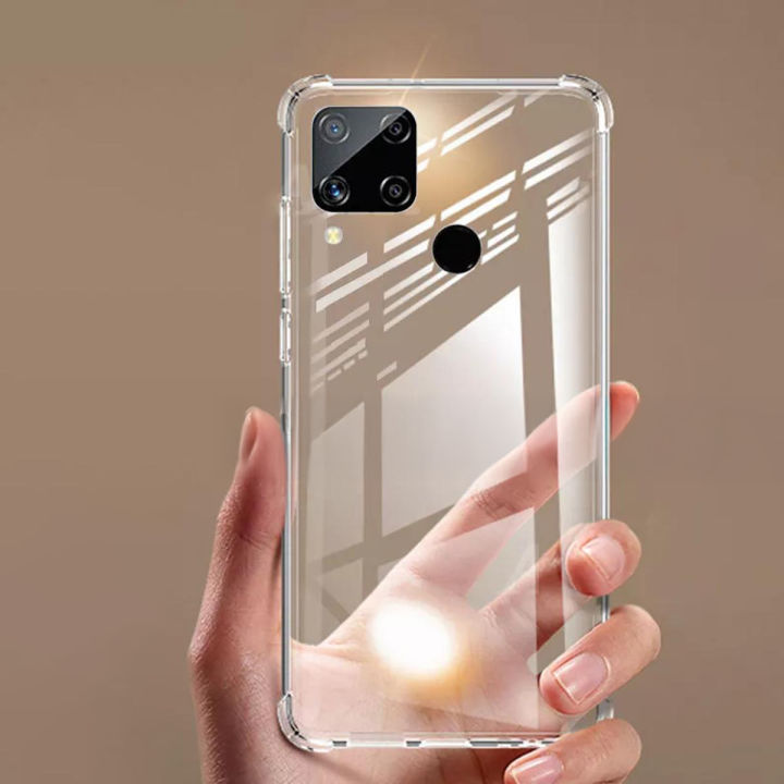 realme_ c15 antishock Airbag Case Soft Silicone Transparent Protective Cover