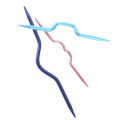 3Pcs Knitting Needles Pins Crochet Hooks Sewing Stitch Knit Tools Aluminum DIY Crooked Twist Curved needle Craft DIY Tool.