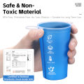 WEST BIKING Soft Water Bottle 200ml Outdoor Sports Foldable Drink Cup Portable Hiking Climbing Camping Kettle BPA-Free -20℃-50℃. 