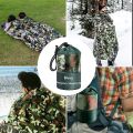PE Emergency Sleeping Bag Camouflage Waterproof Portable Survival 120x200cm Sleeping Bag for Outdoor Camping Hiking Adventure. 