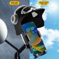 1pc Small Helmet Rider Motorcycle Mobile Phone Holder Electric Bicycle Waterproof Sunshade Navigation Mobile Phone Holder.