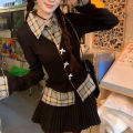 Female T-shirts Chic Long Sleeves T-shirts Girls Chic Designer Patchwork Tops Women Korean Sweet Bowknots Clothes. 
