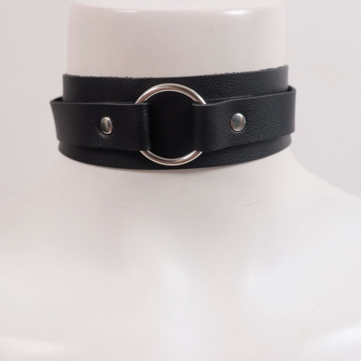 Y2K%20Fashionable%20Women%20PU%20Leather%20Belt%20With%20Metal%20Buckle%20Collar%20Trendy%20Clavicle%20%20with%20Adjustable%20Suitable%20For%20Club%20Party%20-%20Image%203