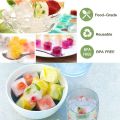 Ice Cube Trays Silicone Ice Cube Molds, Easy-Release and Flexible 37 Ice Trays BPA Free, for Whiskey Cocktail, Stackable and Safe Ice Cube Honeycomb Small Cubes Fridge Bar Soft Tray (with Lid). 