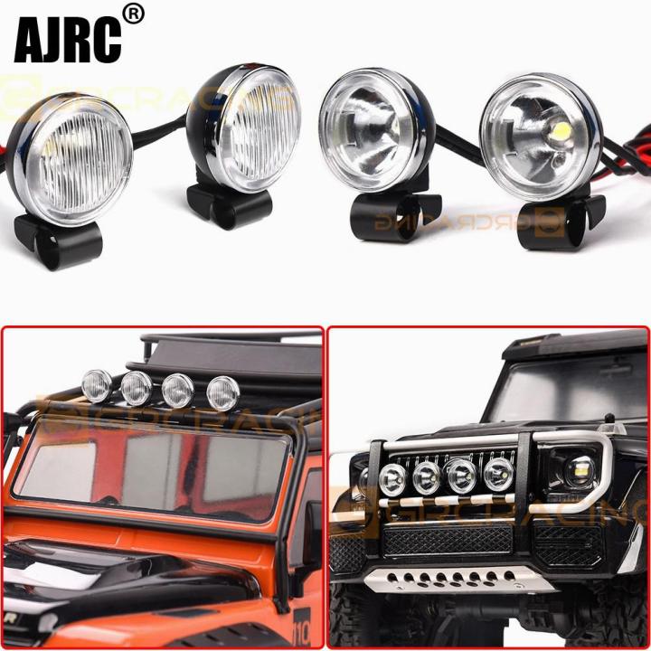 18-20mm Retro Round Roof Light/cross-country Searchlight Headlight/front Bumper Spotlight For 1/10 Simulation Rc Car Trx4 Trx6