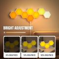 RGB Intelligent Hexagonal Wall Lamp Color-changing Ambient Night Light DYI Shape Music Rhythm APP Control For Game Room Bedroom. 