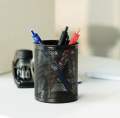 Pen Holder Round or Square Mesh steel body Black 1 pcs. 
