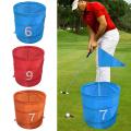 Foldable Outdoor Golf Chipping Game Bucket Golf Game Storage Bucket Portable Organizer Ball Sport Equipment For Lawn Park Beach.
