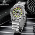 ADDIESDIVE luxury men's skeleton automatic watch sapphire glass BGW9 luminous diver's watch 200m men analog mechanical watches. 