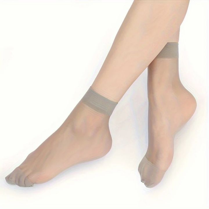 10%20Pairs%20Women%20Transparent%20Thin%20Silk%20Stockings%20Summer%20Breathable%20Soft%20Comfortable%20Black%20Skin%20Tone%20Wear-Resistant%20Casual%20Socks%20-%20Image%206