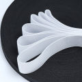10M Flat Elastic Band Medium Thick Black White High Elasticity Waistband Band Garment Sewing Accessories 20-50mm.