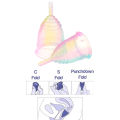 1PCS Women Colorful Cup Medical Grade Silicone Menstrual Cup Feminine Hygiene Menstrual Portable Lady Cup Health Care Period Cup. 