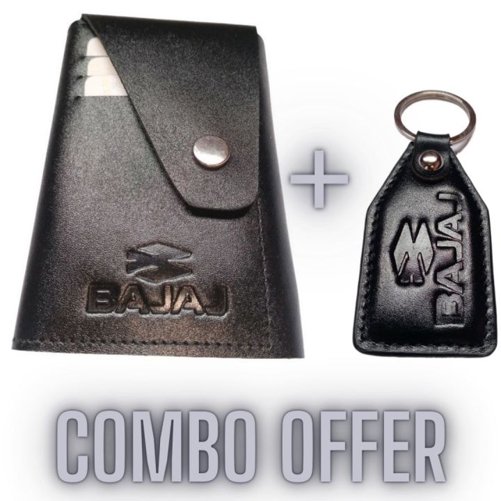 MODEL: NR-05 Pure Cow Leather Stylish Bike And Car Documents Holder, Soft Leather And For Bajaj Lover