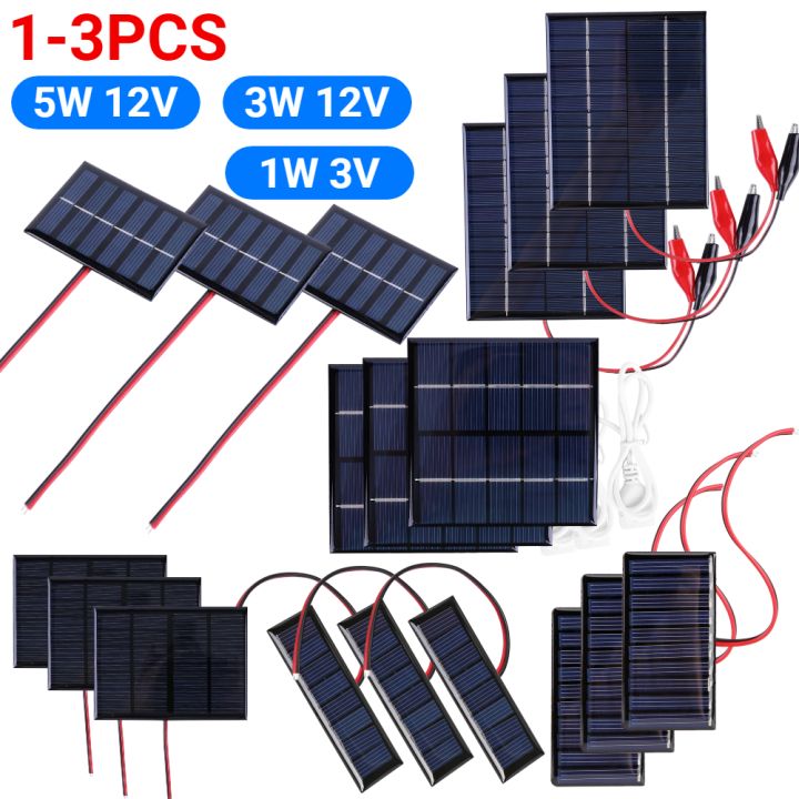 5W 5V/12V 1W 3V Mini Solar Panel Polysilicon Solar Epoxy Panel Module ...