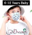 Baby Face Mask 1-12 Years 3D Cartoon Printed Tissue Fabric Washable and Reusable Baby Face Mask. 