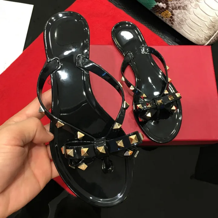 Summer%20Slippers%20Women%20Fashion%20Flip%20Flops%20Luxury%20Designer%20Female%20Beach%20Rivet%20Big%20Bow%20Flat%20Sandals%20Girls%20Jelly%20Shoes%20-%20Image%202