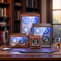 Brand Mechanical Automatic Watch Winder Luxury Wood Watch Box with LED Light and Lid Sensor Watches Storage Safe Box. 