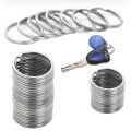 50 pcs Stainless Steel Metal Keyring Keychain – Anti-Rust Key Holder, Pendant Key Rings. 