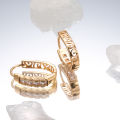 Kinel New Fashion Natural Zircon Hoop Earrings for Women 585 Rose Gold Color Hollow Flower Fine Wedding Party Jewelry. 