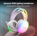 WESTPOINT Gaming Headphones WP-205 USB Headset with Mic, RGB Rainbow Backlit Virtual 7.1 Surround Sound Soft Memory Foam Earmuffs, Wired Headset for PC Laptop Desktop White. 
