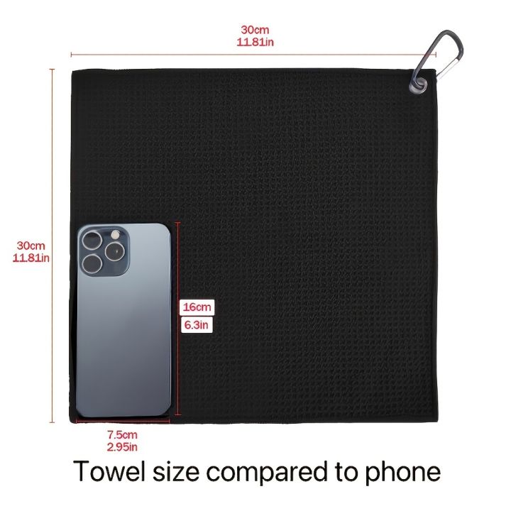3%20Pack%20Golf%20Towels,%2030cm*30cm,11.81in*11.81in,%20Microfiber%20Waffle%20Pattern%20Golf%20Towel-Contains%20Golf%20Towels%20in%20Three%20Colors%20of%20Blac%20-%20Image%204