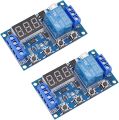 DC 6-30V Timer Relay Programmable Delay Relay Module Cycle Timer with LCD Display / 5V Micro USB, Smart Home Controller. 