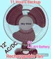 AC/DC echargeable AC/DC table fan sky view. 
