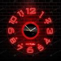 Acrylic Modern Light Wall Clock, Neon Light Wall Clock, Night Wall Clock. 