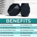 2pcs 40-60lbs Jaw Exerciser Redefine Jawline Trainer Double Chin Jawliner Facial Chew Bite Muscle Anti-stress Face Fitness Ball. 