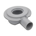 PVC Drain Connector Pipe Adapter for European Plumbing Compatible with 50mm and 100mm Pipes Featuring Flange Base Stability. 
