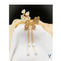 stylish new design butterfly flower pearl hair clip ketcher for girls and woman. 