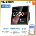 Smart Home 4 Inch Touch Screen Central Panel Zigbee Gateway Wireless Hub Voice Control Tuya WiFi Bluetooth Mesh Built In Alexa. 