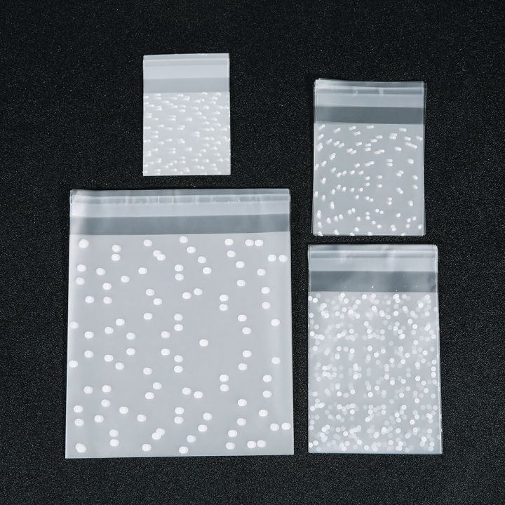 100pcs/lot%20Self%20Sealing%20Gift%20Bag%20White%20Polka%20Dot%20Transparent%20Packaging%20Bags%20Frosted%20Dot%20Pattern%20Bag%20For%20Jewelry%20Cookie%20Storage%20-%20Image%203