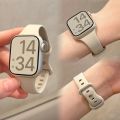 Slim Silicone Strap For Apple Watch Band 45mm 44mm 40mm 41mm 42-38mm sport bracelet iwatch series 8 7 se 3 4 5 6 9 ultra 2 49mm.