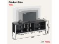 Gaming TV Stand Console up to 70 Tv,20 Color LED Entertainment Center,High Glass Television Stands with 2-Layers Storage Cabinet Media Player for Living Bedroom (Customised). 