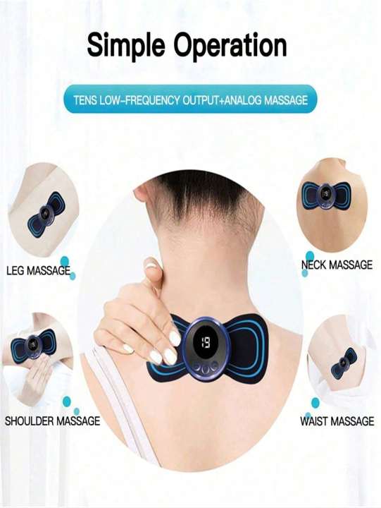 Lcd Neck 2026 LCD Display EMS Neck Massage Electric Massager Cervical Neck Back ...