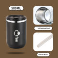 304 Stainless Steel Coffee Mug With Straw & Lid, Leakproof Tea Milk Mug Water Cup With Straw, Kitchen Drinkware For Kids Adults. 
