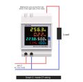 TOMZN Multi-Function Digital Meter Din rail AC monitor 6IN1 Resetable meter Colour Display 220V, 380V 100A Voltage Current Power Factor, Active KWH Meter , Energy Meter  Frequency meter ,Volt 
meter , Ampere meter. 