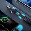 Transparent Luminous Super Fast Charging 3-in-1 Data Cable, 3-in-1 Super Fast Charging Cable, for lighting cable, Android, Type-C Devices (1pcs). 