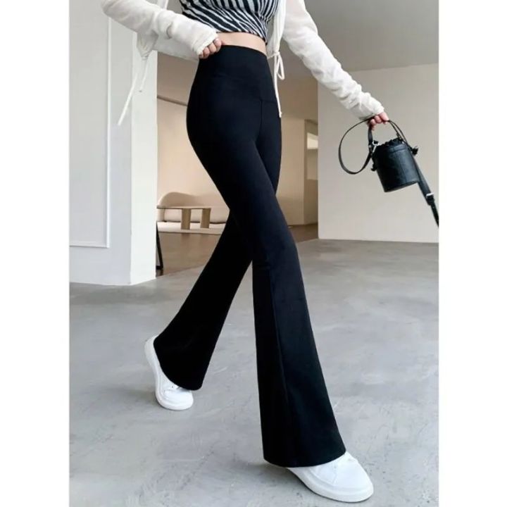 High%20Waisted%20Flared%20Leggings%20Tummy%20Control%20Flared%20Trousers%20Yoga%20Pants%20For%20Women%20-%20Image%203