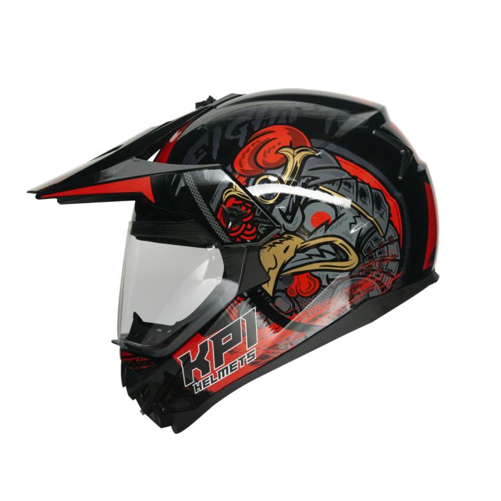 KPI KH6 Single Visor Solid Dirt Helmet For Off-road Riders.