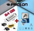 PROTON 64GB USB pendrive and Earphone with free OTG. 