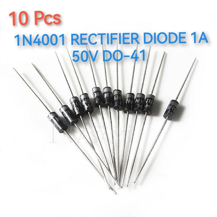 1N4001 Rectifier Diode 1A 50V DO-41 (DO-204AL) Axial 1N IN 4001 IN4001 ...