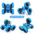 Hamdol Remote Control Car Double Sided 360°Rotating 4WD RC Cars with Headlights 2.4GHz Electric Race Stunt Toy Car Rechargeable Toy Cars for Boys Girls Birthday (Blue). 