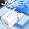 USB Fast Charging PD 25W Wall Fast Charger For iPhone EU/US/UK Plug.