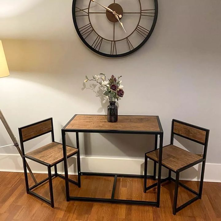 Small Dining Table 2 Chairs Kitchen Furniture Set Space Saving Breakfast Table Customized