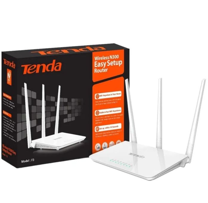 Long Distance Router Tenda Tenda F3 WiFi Router | 300Mbps Wireless Router with 3 Antennas | WiFi ...