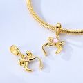 New In 925 Silver Charms Beads Cross Devil's Eye Puppy Bow Charms Pendant Fit Original Bracelet Women Jewelry DIY.