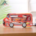 Disney Frozen Car Student 6 in 1 Cartoon 3D truck pencil case with stationery set double layer iron pencil holder kids stationery Stationery Box Pencil Sharpener Eraser Set Children's Learning Gifts Boys and Girls Pencil Case Prizes.